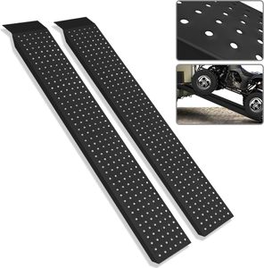 UISEBRT 2 X Auffahrrampe Rampe Verladerampen Motorradrampe Verladeschiene Verladerampe Auffahrschiene 135x23x4,5cm 400 kg Paar Traglast - Schwarz