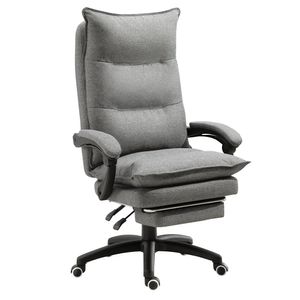 Masážní kancelářská židle Vinsetto, manažerská židle s masážní funkcí, herní židle, výškově nastavitelná ergonomická otočná židle, masážní židle, nylon, šedá, 70 x 62 x 120-130 cm