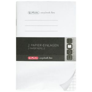 herlitz Papier-Ersatzeinlagen für Notizheft my.book flex A6 kariert 2 x 40 Blatt