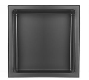 Edelstahl Wandnische 30 x 30 cm (schwarz)