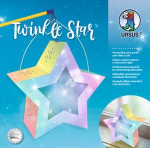 URSUS Laternen-Bastelset "Twinkle Star" 4 Teile Feenstaub