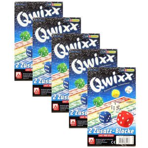 NSV Qwixx 5x 2 Zusatzblöcke - Vorteilspack