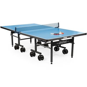 Dione Tischtennisplatte S600o Outdoor - 6mm top - Tischtennistisch Blau TT-Platte klappbar für draußen - 95% Vormontiert
