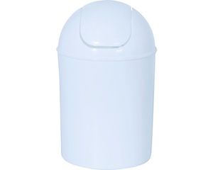 MSV Kosmetikeimer Abfalleimer Schwingdeckeleimer 7 Liter Kunststoff Weiß
