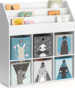 Vicco Kinderregal Luigi, 107.2 x 114.2 cm mit 6 Faltboxen opt.2, Weiß