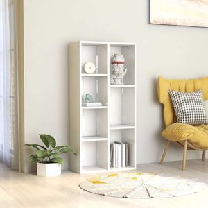 vidaXL Bücherregal Hochglanz-Weiß 50x25x106 cm Holzwerkstoff