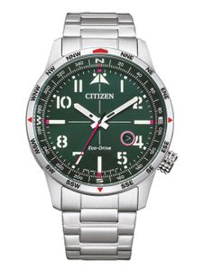 Citizen Herren Eco-Drive Solar Armbanduhr aus Edelstahl mit Edelstahl Band Sports - BM7551-84X