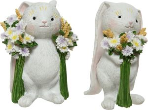 Dekofiguren Hase Keramik 13cm, 1 Stück sortiert