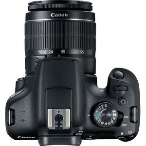 Canon EOS 2000D + EF-S 18-55mm f/3.5-5.6 IS II + EF 75-300mm f/4-5.6 III, 24,1 MP, 6000 x 4000 Pixel, CMOS, Full HD, 475 g, Schwarz
