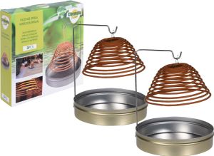 Citronella Räucherspirale mit Halterung - 2er Set mit insgesamt 6 Spiralen - Zitronen Räucherstäbchen gegen Mücken