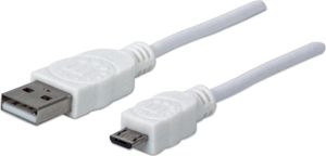Kabel Manhattan USB-A do Micro-USB, 1,8 m, męsko-męski, 480 Mb/s (USB 2.0)
