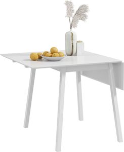 HOMCOM Esstisch klappbar, Küchentisch für 2-4 Personen, Klapptisch, Esszimmertisch aus Holz, für kleine Räume, 110 x 86 x 75 cm, Weiß HOMCOM Esstisch klappbar, Küchentisch für 2-4 Personen, Klapptisch, Esszimmertisch aus Holz, für kleine Räume, 110 x 86 x 75 cm, Weiß