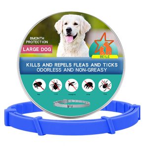Espar Flohhalsbänder für Hunde, Hundeflohhalsbänder töten Flöhe und Zecken, 2er-Pack natürliche Floh- und Zeckenpräventionshalsbänder für Hunde, wasserabweisendes Hundezeckenhalsband, Einheitsgröße - Großer Hund C