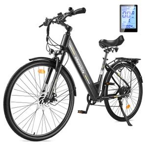 E-Bike Elektrofahrrad 28 Pro Zoll mit 36V 13Ah,480 wh,Lithium-Akku Bis zu 100KM Reichweite7 Gang Schiamano Trekkingrad für Damen Herren