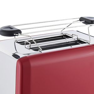 Schaub-Lorenz SL T2.1 Toaster, Edelstahlgehäuse, Stoppfunktion, Auftaufunktion, Brötchenrost