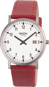 Boccia Boccia Titanium Herrenuhr Classic mit Lederband Rot 3662-02 Boccia Boccia Titanium Herrenuhr Classic mit Lederband Rot 3662-02