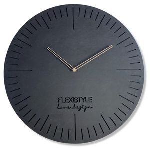 Duży zegar ścienny czarny 50cm velké nástěnné hodiny bez tikání ECO černé jako antracit průměr 50 cm, moderní obývací pokoj, ložnice, vyrobeno v Evropě