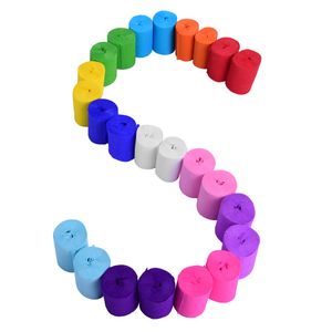 ewtshop 24 Krepp-Bänder, 12 Verschiedene Farben, jeweils 10 Meter x 5 cm