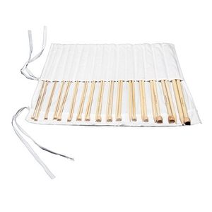 Curtzy Set aus 32 Stricknadel bambus - 16 Paar Stricknadeln - Handarbeit Knitting needles - Einzelnadelspiel knitting needles für Pullover, Spitzen und Blumen-Projekte - Set für Anfänger und Profis