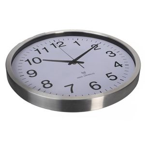Zegar ścienny Perel 50 cm biało-srebrny