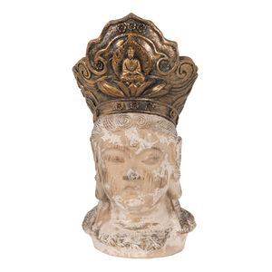 Clayre & Eef figurka Buddha 12x9x22 cm Hnědý polyresin