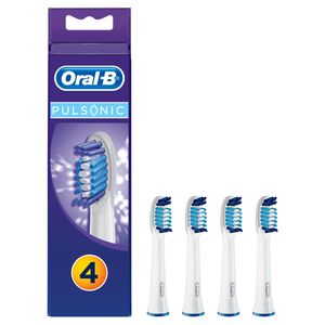Oral-B Pulsonic Aufsteckbürsten, Passend für alle Oral-B Pulsonic Schallzahnbürsten, 4 Stück