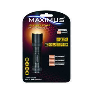 Maximus LED-Taschenlampe M-FL-018-DU 135 Lumen Power 3Watt LED Flashlight, Campinglaterne