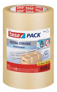 Tesa Packband Ultra strong transparent Ultra Strong 66m x 50mm 3 Stück