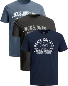3er-Pack Big Size T-Shirts Jack & Jones Oversize Shirt Übergrößen, 3er BS-Mix-9