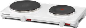 Doppelkochplatte AK 3080, Gussheizplatten, feueremailliertes Gehäuse, stufenlose Temperaturregelung, 3000 Watt