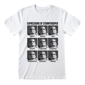 Star Wars - "Expressions Of Stormtrooper" T-Shirt für Herren/Damen Uni HE581 (2XL) (Weiß)