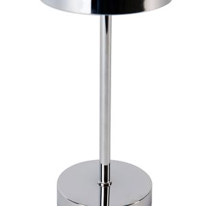 Trio Leuchten - Moderne tafellamp chroom oplaadbaar - Poppie Touch-funktion Dimmer I Dimmbar I Wohnzimmer I Schlafzimmer - Stahl Rund - I (nicht austauschbare) LED