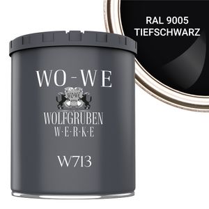 Fliesenlack Fliesenfarbe Wandfliesen WO-WE W713 Tiefschwarz ähnl. RAL 9005 - 1L