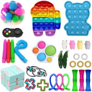 30 Stück / Set Push Bubble Fidget Antistress Toys Erwachsene Kinder Pop Fidget Sensory Toy