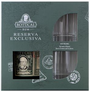 Botucal Reserva Exclusiva + 2 Old Fashioned lasergebrandete Gläser Tradition Range Geschenkset | 40 % vol | 0,7 l