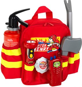 Kinderrucksack Feuerwehr "Firefighter Henry" Licht + Feuerlöscher und mehr 8900