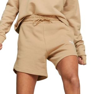 PUMA Ess High Waist Sweatshorts Damen 89 - dusty tan XS