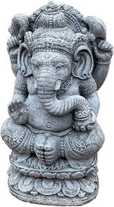 Stone and Style Steinfigur Ganesha 12,1 kg frostfest Steinguss massiv