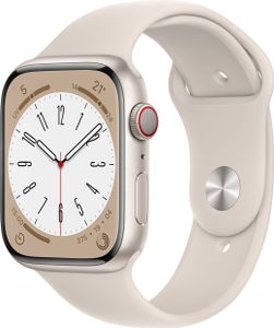 Apple Watch Series 8 GPS + Cellular 45mm Aluminium Galaxy mit Sportarmband