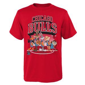 Space Jam Kinder T-Shirt Tunes on Court Chicago Bulls A New Legacy Youth Size NBA  rot (XL)