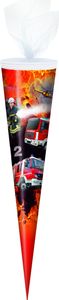 Schultüte / Zuckertüte / 70cm / rund / "Feuerwehr"