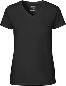 Neutral O81005 | Damen V-neck T-Shirt - Farbe: Black - Größe: M