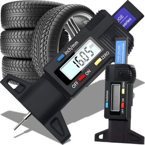 Merač hĺbky dezénu pneumatík Digitálny LCD displej automobilu Motocykel Nákladné vozidlo 0-25.4mm Retoo