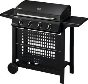 Enders Gasgrill San Diego Next 4 schwarz 4 Brenner inkl. Deckelthermometer, Ablage, Fettauffangschale, Seitenablage, Warmhalterost, Grillrost