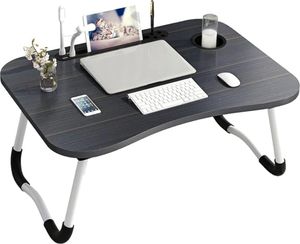 Mini skládací stůl pro ergonomickou práci: Lehký, přenosný, prostorově úsporný s držákem na tablet - DESKLET