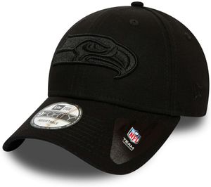 New Era - NFL Seattle Seahawks Black on Black 9Forty Strapback Cap - Schwarz : One Size Schwarz