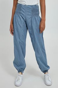 Pulz Jeans PZJILL Damen Haremshose Pumphose Pluderhose aus leichtem Denim 100% Baumwolle Relaxed Fit