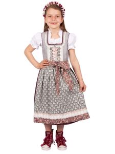 Kinderdirndl 3-tlg. grau 116