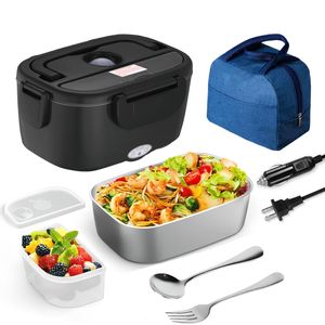 Elektrische Lunchbox 220V Bento Box 3-in-1 tragbarer Speisenwärmer mit 1,5 l Edelstahlbehälter Elektrische Brotdose Thermobehälter für Auto Haus