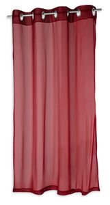 Vorhang burgund Ösen transparent Voile Dekoschal uni Gardine Sheer ca. 140x245 cm